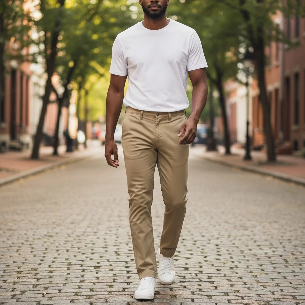 Levis XX Chino Standard Taper Pants Mens 28x30 Khaki Tan Stretch 85226-0072